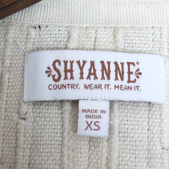 Shyanne Cream Embroidered Textured Jacket Size XS Boho Western Festival - Picture 8 of 10